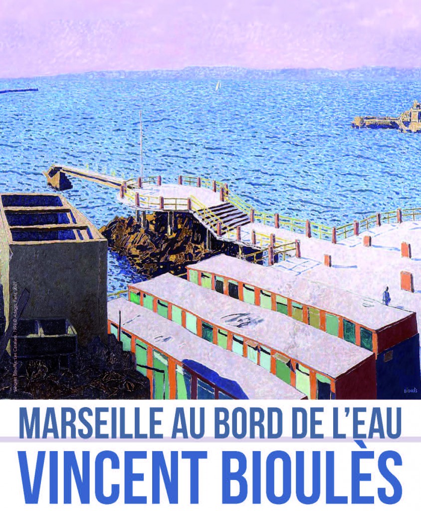 Affiche Vincent Bioulès Marseille au bord de l'eau Titre